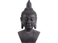 Kerti figura Buddha mellszobor 82,5 cm barnásfekete