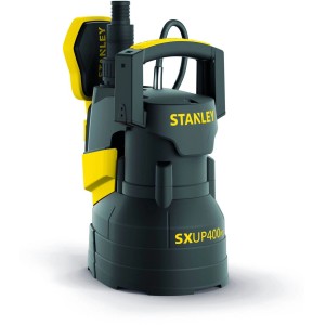 Stanley 400W tiszta vízhez való búvárszivattyú úszókapcsolóval és fogantyúval.