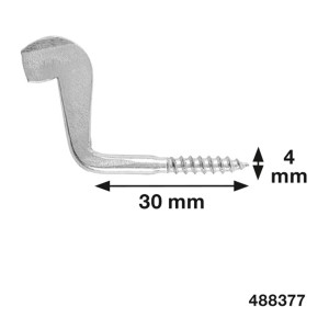 Horganyzott bécsi tolózár, 4,0 x 30 mm, ablakok és ajtók zárásához.