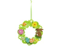 Húsvéti koszorú filc 19 cm átmérő színes