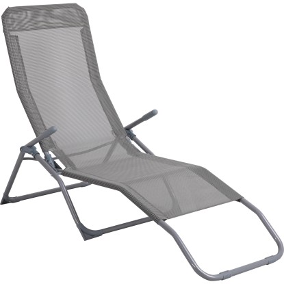 Tanguro napozóágy textilhuzattal Szürke