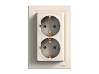 Asfora dupla földelt dugalj bézs