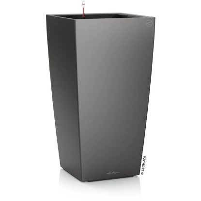 Lechuza Cubico Premium oszlopkaspó 22 antracit metál 22 cm x 22 cm