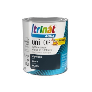 Trinát Aqua UniTOP akril festék, antracit, 0,75L doboz.