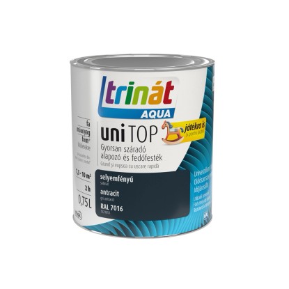 Trinát Aqua Unitop zománcfesték antracit 0,75 l