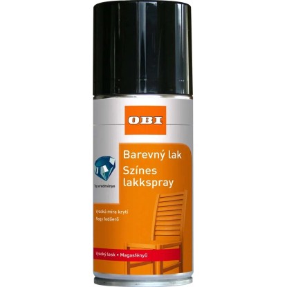 OBI lakkspray színes magas selyemfényűényű magas selyemfényűényű koromfekete 150