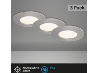 Briloner süllyesztett LED-es lámpa matt nikkel Ma: 3 cm átmérő: 8,5 cm