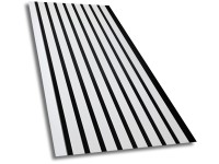 Akusztikus dekoratív panel fehér fekete újrahasznosított filc hátlapon 300 mm Akusztikus dekoratív panel fehér fekete újrahasznosított filc hátlapon 300 mm