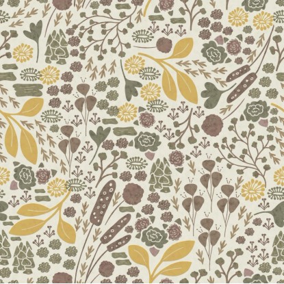 Komar fátyoltapéta Wild Fields 250 cm x 250 cm tarka