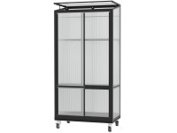 Vitavia Polis balkon melegh görgőkkel HKP 4 mm fekete 81 cm x 42,8 cm x 168,2 cm Vitavia Polis balkon melegh görgőkkel HKP 4 mm fekete 81 cm x 42,8 cm x 168,2 cm