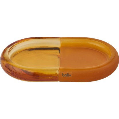 Baliv Retro Futures szappantartó 13,9 cm x 8,9 cm üveg narancssárga