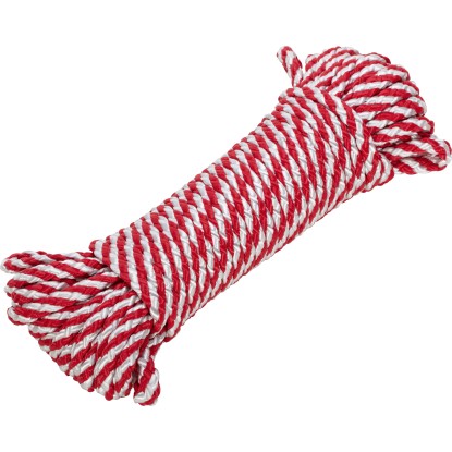 Üreges fonott zsinór polipropilén 10 mm átmérő piros-fehér