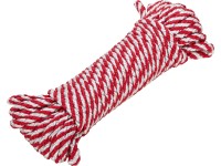 Üreges fonott zsinór polipropilén 10 mm átmérő piros-fehér Üreges fonott zsinór polipropilén 10 mm átmérő piros-fehér