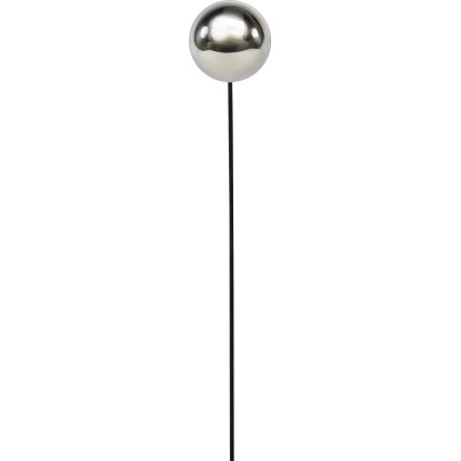 Leszúrható kerti dekoráció rozsdamentes acél gömbbel ezüstszínű 55 cm