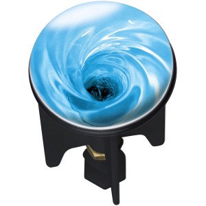 Wenko Water mosdókagyló dugó kék örvénymintával, állítható magasságú, Ø 3,9 cm.