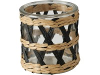 Boltze Zima mécsestartó 9 cm x 8 cm fekete-natúr