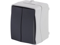 Nedves helyiségekben használható sorozatkapcsoló IP54 szürke Nedves helyiségekben használható sorozatkapcsoló IP54 szürke