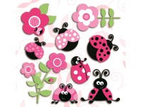 Öntapadós 3D dekoráció katicás 30 cm x 30 cm