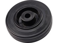 Tömör gumikerék, 80 mm, fekete, kerékagy: 40 mm Tömör gumikerék, 80 mm, fekete, kerékagy: 40 mm