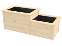 Weka 2-fokozatú magaságyás 205 cm x 79 cm x 81 cm natúr