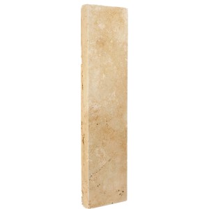 Travertin oszlop Ivory Classic, 6x20x100 cm, természetes kő kert- és tájépítéshez.