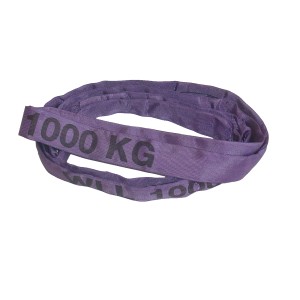 Lila körkötél 1000 kg teherbírással, hevederekhez és rögzítő hevederekhez.