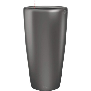 Lechuza Rondo Premium virágtartó, Ø 32 cm, 56 cm magas, antracit metál.
