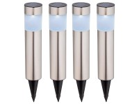 OBI Lavello 4 darabos földbe szúrható napelemes lámpakészlet rozsdamentes acél