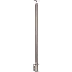 Alumínium korláttartó, oldalsó szerelés, 1090 mm magas, lépcsőkhöz és korlátokhoz.