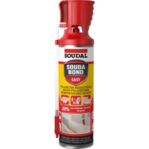 Soudal Souda Bond Easy doboz, poliuretán ragasztóhab a gyors kötéshez.