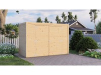 Bertilo Box Bike tároló 103 cm x 207 cm natúr FSC