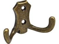 Hettich kabátakasztó sárgaréz bevonatú brünírozott 47 mm x 77 mm x 30 mm