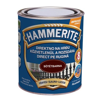 Hammerite fémfesték közvetlenül a rozsdára  fényes sötétbarna 0,75 l