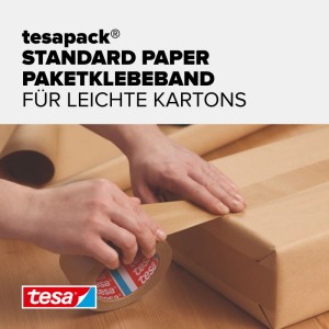 tesapack® Paper Standard ecoLogo® csomagolószalag 50 m : 50 mm barna