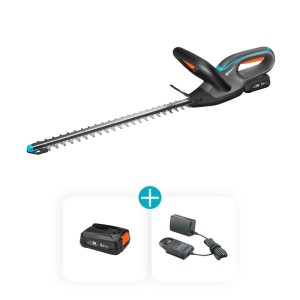 Gardena EasyCut 45/18V akkus sövényvágó akkumulátorral és töltővel.