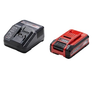 Einhell Power X-Change 18V akkumulátor és töltő fűnyíróhoz.