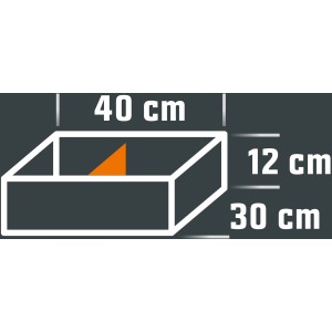 Eurobox rendszer elválasztó, fehér válaszfal tárolódobozokhoz, 25,7x11cm.