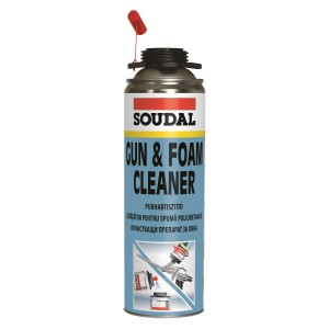 Soudal Gun & Foam Cleaner, tisztító PU habhoz, pisztolyok és felületek tisztításához.