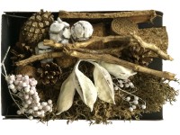Szárított növények dekormix fehér-natúr