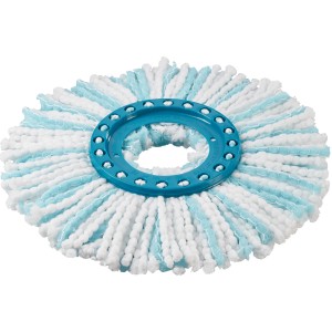 Leifheit cserefej Clean Twist Disc Mop Ergo Micro Duo-hoz, kék-fehér szálak.