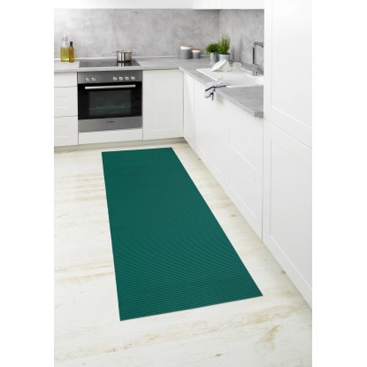 Wenko fürdőszobaszőnyeg műanyag 65 cm x 200 cm petrolkék