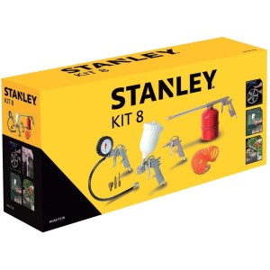 Stanley Kit 8: Pneumatikus szerszámkészlet és tartozékok kompresszorokhoz.