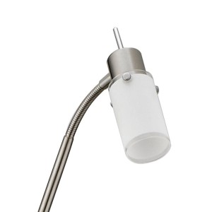 Modern LED állólámpa Max a Just light-tól. acélból és üvegből, rugalmas kar, ideális olvasólámpaként.
