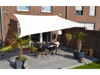 Peddy Shield HDPE négyszögvitorla 300 cm x 400 cm krémfehér