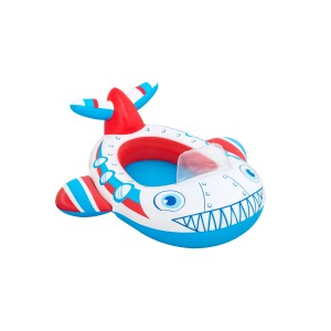 Bestway Lil' Navigator felfújható gyerekcsónak, repülőgép design, piros/fehér/kék, 3 éves kortól.