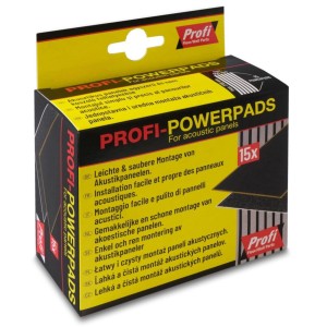 Profi-Powerpads csomagolás: 15 pár pad akusztikus panelek rögzítéséhez.