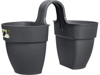 Elho Vibia Campana Flower Twin korlát. virágcserép 21 cm x 38 cm x 26,5 cm antr.