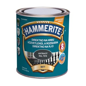Hammerite fémfesték közvetlenül a rozsdára matt antracit RAL7016 0,75 l
