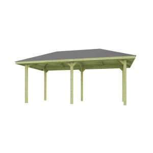 Weka Paradies B kerti pavilon, nyomás alatt impregnált, 584x333 cm. Fa pavilon tetővel.