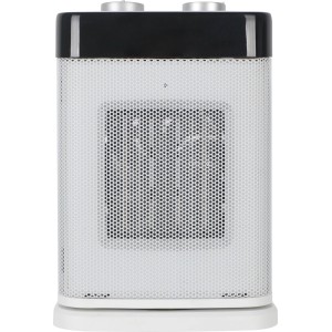 Malma kompakt kerámia fűtőtest fehér-fekete színben, 1500 W, ventilációval. Elektromos fűtőkészülék.